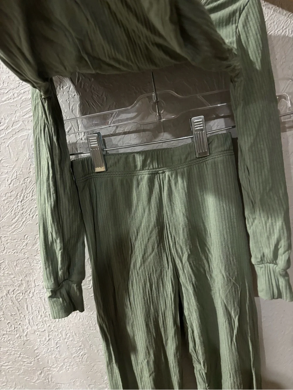Little Sleepies Bamboo Lightweight Long Sleeve with Pants Pajama Set Green Sz 4T